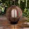 Jigu 22" Outdoor Woven Globe Asian LED Lantern