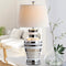 Zilar Striped 28.75" Ceramic/Iron Classic Modern LED Table Lamp