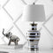 Zilar Striped 28.75" Ceramic/Iron Classic Modern LED Table Lamp