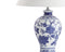 Song 21.5" Ceramic/Crystal Chinoiserie Floral LED Table Lamp