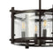 Hampdon 15" Iron/Glass Modern Drum LED Flush Mount
