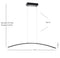 Roxanna 41.5" Dimmable Adjustable Integrated LED Metal Linear Pendant