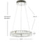 Reese 15.7" Adjustable Integrated LED Metal/Crystal Pendant Pendant