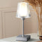 Oscar 12.5" Modern Industrial Rechargeable/Cordless Iron/Acrylic Integrated LED Table Lamp with Ribbed Shade