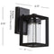Nate 6.75" Outdoor Modern Cube Bubble Glass/Metal Integrated LED Wall Sconce
