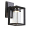 Nate 6.75" Outdoor Modern Cube Bubble Glass/Metal Integrated LED Wall Sconce