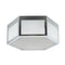 Minimo Hexagon Metal/Frosted Glass LED Flush Mount