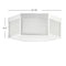 Minimo Hexagon Metal/Frosted Glass LED Flush Mount