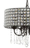 Reese 17" Metal/Crystal Adjustable LED Drop Chandelier