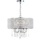 Reese 17" Metal/Crystal Adjustable LED Drop Chandelier