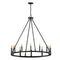 Oberto Ring Iron Rustic Farmhouse LED Chandelier