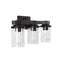 Bungalow Iron/Seeded Glass Rustic Farmhouse LED Vanity Light