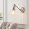 Cowie 8" Iron/Glass Adjustable LED Wall Sconce