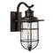 Westfield 10.5" Iron/Seeded Glass Rustic Industrial Cage LED Outdoor Lantern