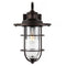 Westfield 10.5" Iron/Seeded Glass Rustic Industrial Cage LED Outdoor Lantern