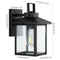 Bungalow 6.75" Iron/Seeded Glass Rustic Traditional Lantern LED Outdoor Lantern