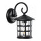 Cadiz 6" Iron/Seeded Glass Cottage Rustic Scrolled Lantern LED Outdoor Lantern