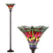 Dragonfly Tiffany Style 71" Torchiere LED Floor Lamp