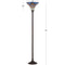Peacock Tiffany Style 70" Torchiere LED Floor Lamp