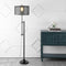 Noah 64.5" Modern Industrial Iron Height-Adjustable LED Floor Lamp