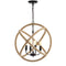 Soka 20" Adjustable Globe Metal/Rope LED Pendant