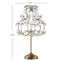 Clara 20.5" Crystal Flower Beaded Girandole Metal/Acrylic LED Table Lamp