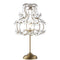 Clara 20.5" Crystal Flower Beaded Girandole Metal/Acrylic LED Table Lamp