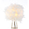 Stork 16" Feather Metal LED Table Lamp