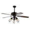 Lucas 52" Caged Metal/Wood LED Ceiling Fan