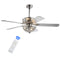 Zara 52" Filigree Metal/Wood LED Ceiling Fan