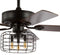Asher 52" Industrial Metal/Wood LED Ceiling Fan With Remote