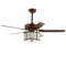 Edith 52" Metal/Wood LED Ceiling Fan With Remote