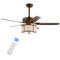 Edith 52" Metal/Wood LED Ceiling Fan With Remote