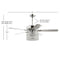 Brandy 52" Crystal Prism Drum LED Ceiling Fan With Remote