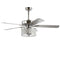 Circe 52" Transitional Glam Drum Shade LED Ceiling Fan With Remote