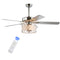 Circe 52" Transitional Glam Drum Shade LED Ceiling Fan With Remote