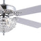 Mandy 52" Glam Classic Crystal Dome Shade LED Ceiling Fan With Remote