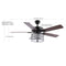 Paolo 52" Farmhouse Industrial Iron Scroll Drum Shade LED Ceiling Fan With Remote