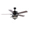Jasper 52" Farmhouse Industrial Iron Dome Shade LED Ceiling Fan With Remote