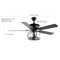 Braxton 52" Farmhouse Industrial Iron Drum Shade LED Ceiling Fan With Remote