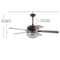 Joanna 52" Bronze Crystal LED Ceiling Fan With Remote