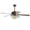 Joanna 52" Bronze Crystal LED Ceiling Fan With Remote