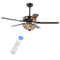 Ali 48" Wrought Iron LED Ceiling Fan With Remote