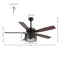 Max 52"  Farmhouse Industrial Iron/Wood Mobile-App/Remote-Controlled LED Ceiling Fan
