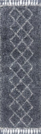 Beautiful mercer Shag Plush Tassel Moroccan Tribal Geometric Trellis Area Rug