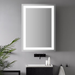 Remy Rectangular Frameless Anti-Fog Aluminum Front-lit Tri-color LED Bathroom Vanity Mirror with Smart Touch Control - JONATHAN Y