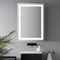 Remy Rectangular Frameless Anti-Fog Aluminum Front-lit Tri-color LED Bathroom Vanity Mirror with Smart Touch Control