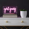 Girl Gang 11.88" Contemporary Glam Acrylic Box USB Operated LED Neon Light