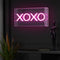 XOXO 11.75" Contemporary Glam Acrylic Box USB Operated LED Neon Light