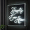 Happily Ever After Square Contemporary Glam Acrylic Box USB Operated LED Neon Light